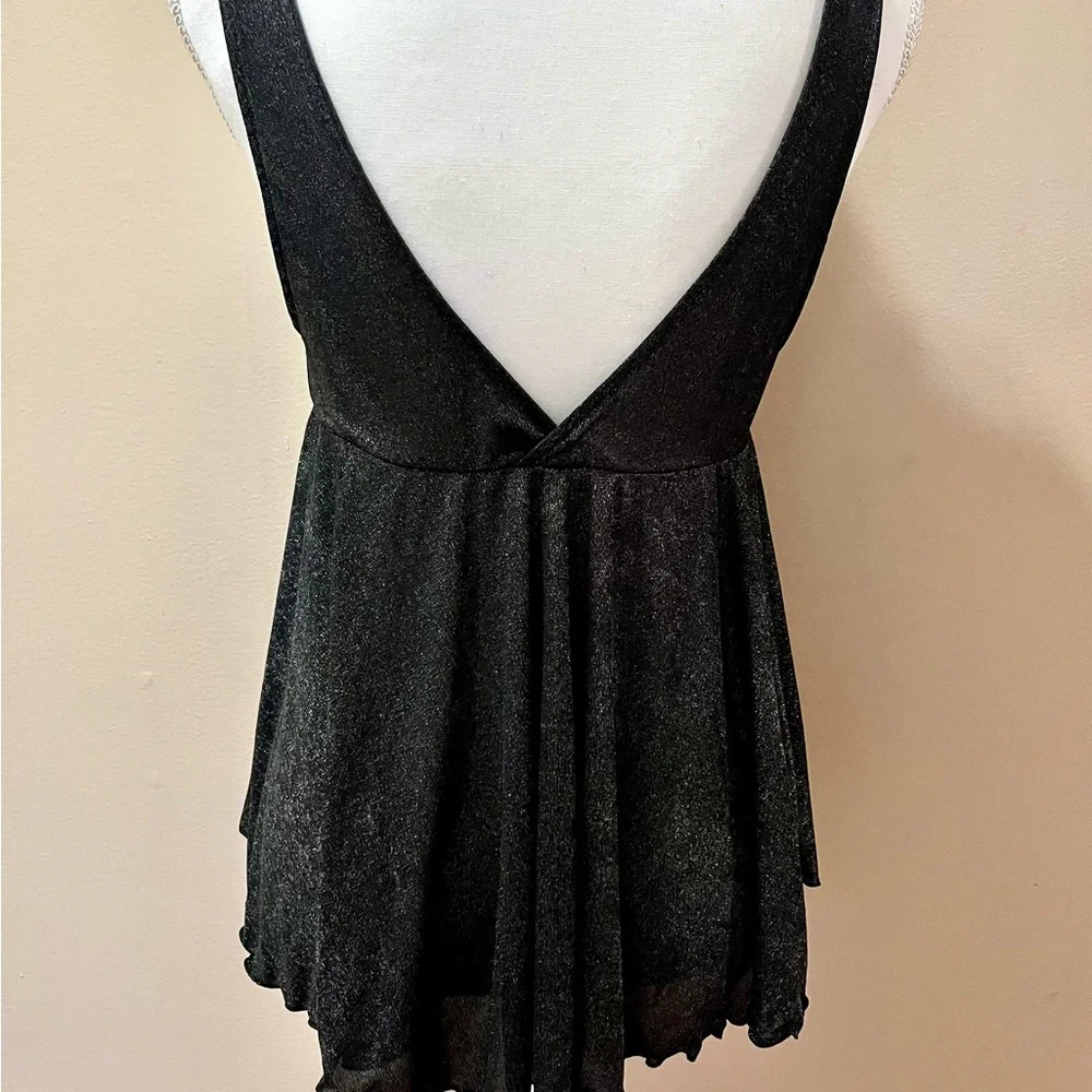 Victoria’s Secret Shimmery Black Babydoll Nightie Size Small